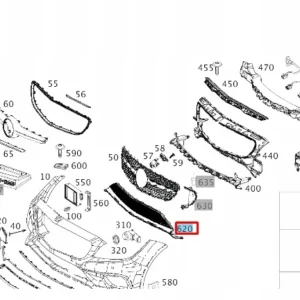 Alt Izgara Mercedes CLS-Serisi W218 Kasa 2015-2019 A2188850024