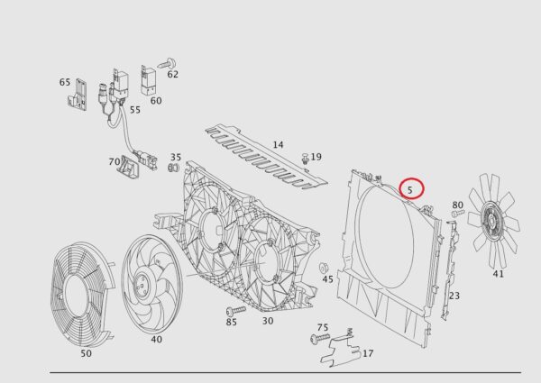 Fan Davlumbazı Mercedes VİTO-Serisi W639 Kasa 2003-2014 A6395050055