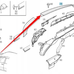 Ön Cam Alt Izgarası Sağ Mercedes E-Serisi W210 Kasa 1995-2002 A2108311058