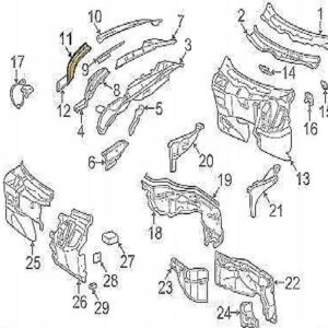 Ön Cam Alt Izgarası Sol Mercedes E-Serisi W210 Kasa 1995-2002 A2108310958