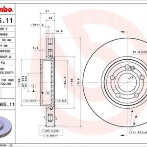 Ön Disk Mercedes A-CLA-B Serileri W118, W177, W247 Kasa 2018-2023 A2474210712