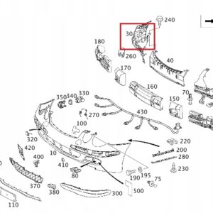 Ön Tampon Sağ İç Braket Mercedes E-Serisi W211 Kasa 2003-2006 A2118800652