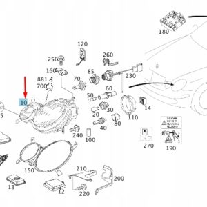 Sol Far Xenon Mercedes E-Serisi W211 Kasa 2003-2005 A2118201361