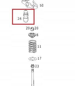 Subap İticisi Mercedes C-E Serileri W203, W204, W211 Kasa 2003-2013 A2720500380