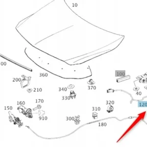 Kaput Airbagı Mercedes CLA-GLA-A Serileri W117, W156, W176 Kasa 2013-2018 A1179061000