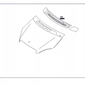 Kaput Izgarası Orta Mercedes B-Serisi W245 Kasa 2008-2012 A1698360018