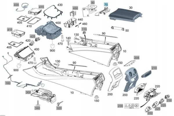 Kolçak Nikelajı Mercedes C-Serisi W205 Kasa 2015-2019 A2056803711