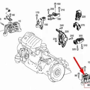 Motor Kulağı Mercedes CLA-GLA-A-B Serileri W117, W156, W176, W246 Kasa 2013-2017 A2462400617