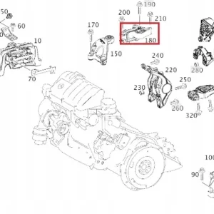 Motor Kulağı Mercedes CLA-GLA-A-B Serileri W117, W156, W176, W246 Kasa 2013-2017 A2462400809