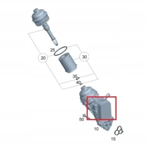 Motor Yağ Soğutucu Mercedes CLA-A-B Serileri W117, W176, W246 Kasa 2013-2017 A2701800500