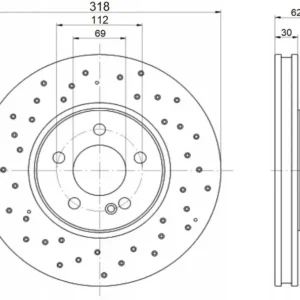 Ön Disk Amg Mercedes C-Serisi W205 Kasa 2014-2019 A0004212112