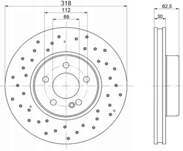 Ön Disk Amg Mercedes C-Serisi W205 Kasa 2014-2019 A0004212112