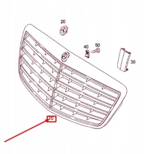 Ön Panjur Mercedes S-Serisi W221 Kasa 2006-2012 A22188000839040