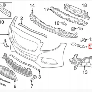 Ön Sol Tampon Braketi Mercedes C-Serisi W205 Kasa 2014-2018 A2058850821