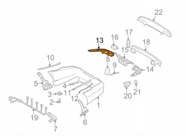 Ön Tampon Orta Braket Mercedes E-Serisi W211 Kasa 2003-2006 A2118807052