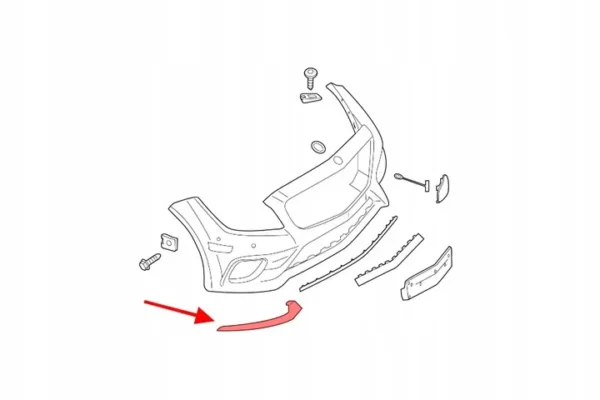 Ön Tampon Sağ Nikelaj Mercedes CLS-Serisi W218 Kasa 2015-2019 A2188851674