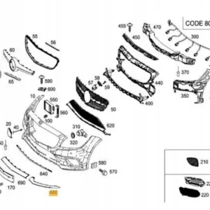 Ön Tampon Sol Nikelaj Mercedes CLS-Serisi W218 Kasa 2015-2019 A2188851574