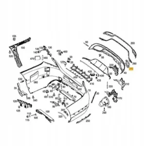 Sol Egzos Nikelajı Mercedes CLA-C-E-B-GLC-CLS Serileri W177, W205, W213, W238, W247, W253, W257 Kasa 2014-2018 A2058852221