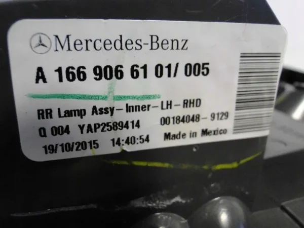 Sol İç Stop Mercedes GLE-Serisi W166 Kasa 2014-2017 A1669066101