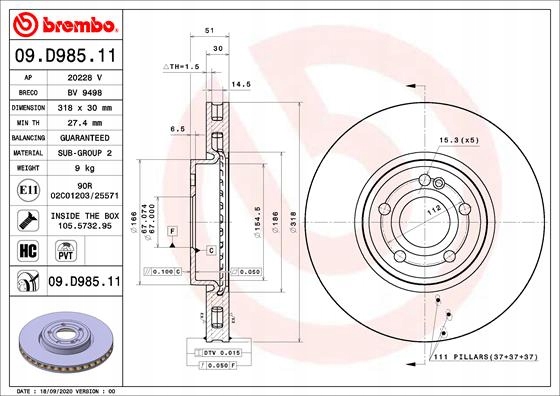 Ön Disk Mercedes A-CLA-B Serileri W118, W177, W247 Kasa 2018-2023 A2474210712