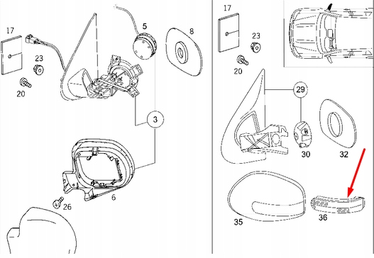 Sol Ayna Sinyali Mercedes ML-Serisi W163 Kasa 1999-2004 A1638200321