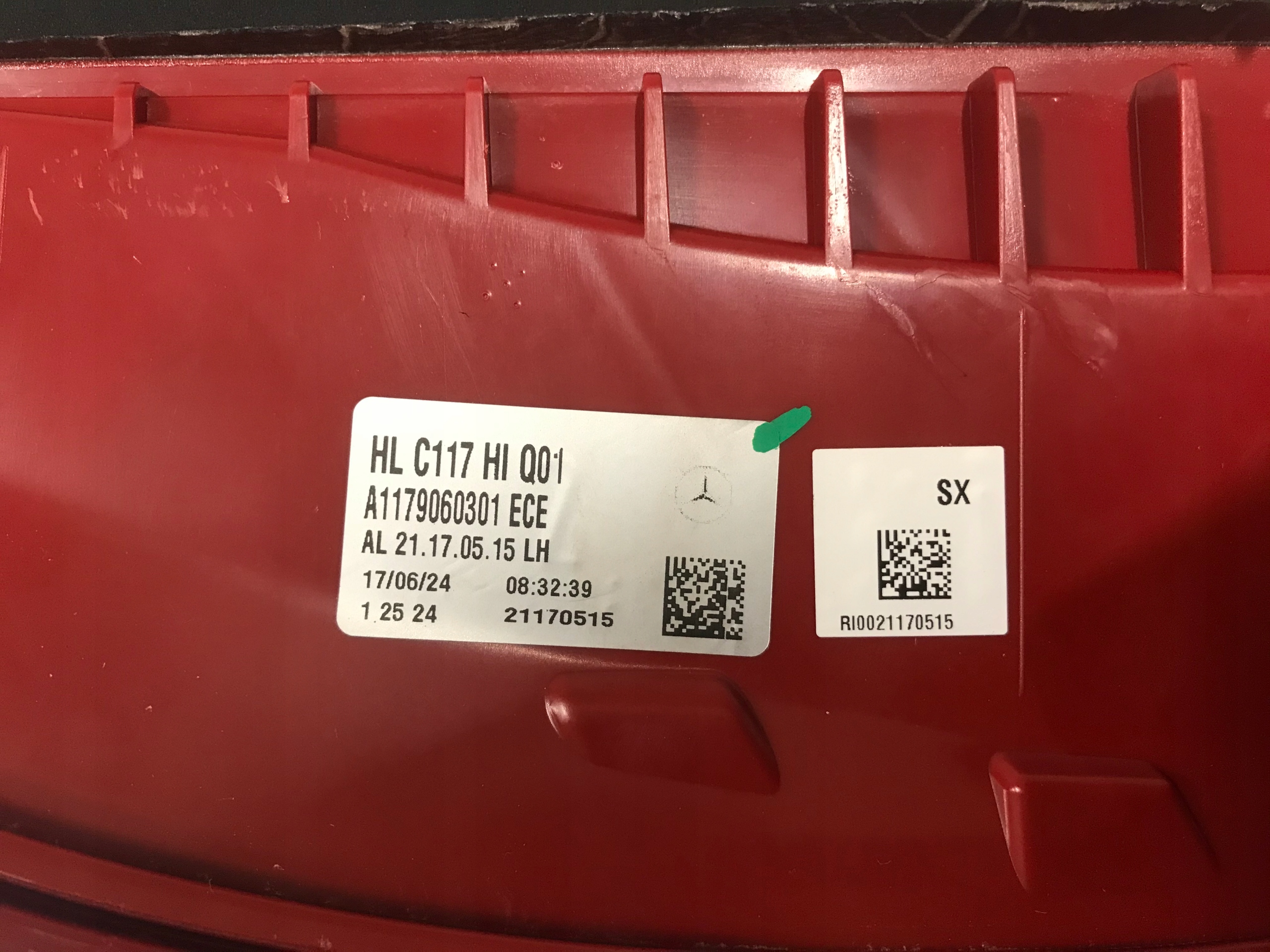 Sol Stop Mercedes CLA-Serisi W117 Kasa 2013-2015 A1179060301