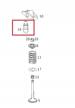 Subap İticisi Mercedes C-E Serileri W203, W204, W211 Kasa 2003-2013 A2720500380