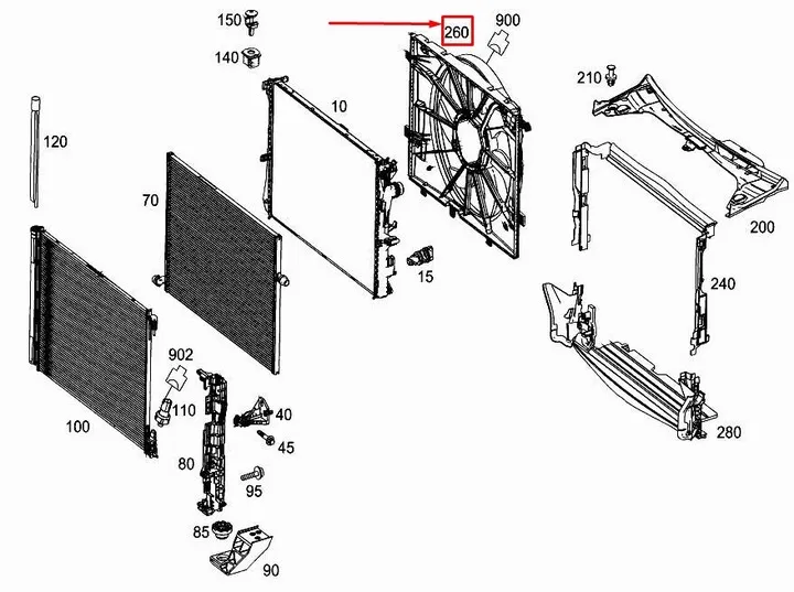 Fan Mercedes C-Serisi W205 Kasa 2015-2019 A0999060712