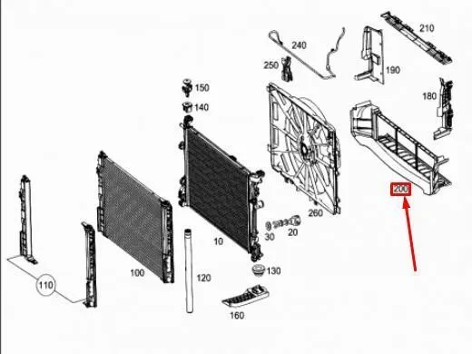 İntercool Davlumbazı Mercedes CLA-GLA-A-B Serileri W117, W156, W176, W246 Kasa 2013-2017 A2465051530