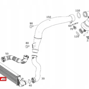 İntercool Radyatörü Mercedes CLA-GLA-A-B Serileri W117, W156, W176, W246 Kasa 2009-2016 A2465000900
