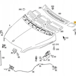 Kaput Izgarası Sol Mercedes B-Serisi W245 Kasa 2008-2012 A1698300375