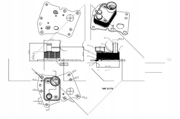 Motor Yağ Soğutucu Mercedes C-CLK-E Serileri W203, W204, W209, W211 Kasa 2004-2013 A2711801410