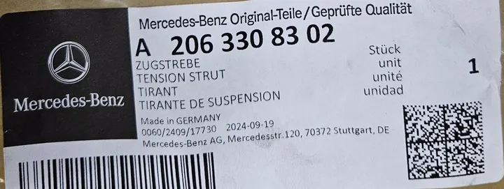 Ön Sol Alt Eğri Kol Mercedes C-Serisi W206 Kasa 2021-2023 A2063308302