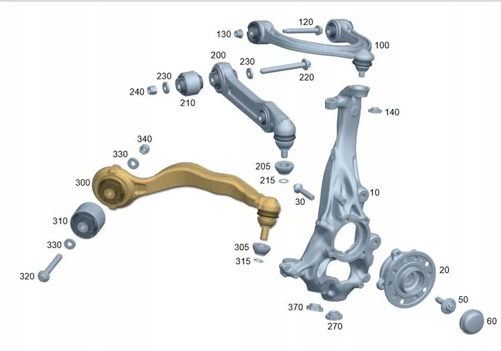 Ön Sol Alt Eğri Kol Mercedes C-Serisi W206 Kasa 2021-2023 A2063308302