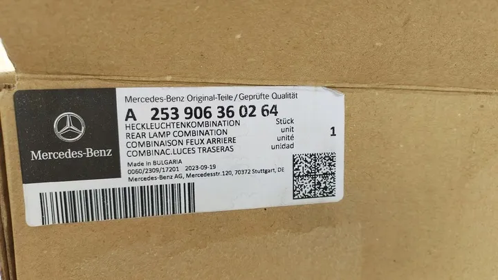 Sağ Dış Stop Mercedes GLC-Serisi W253 Kasa 2015-2019 A2539063602