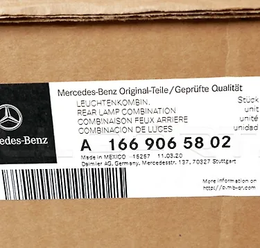 Sağ Dış Stop Mercedes GLE-Serisi W166 Kasa 2014-2017 A1669065802