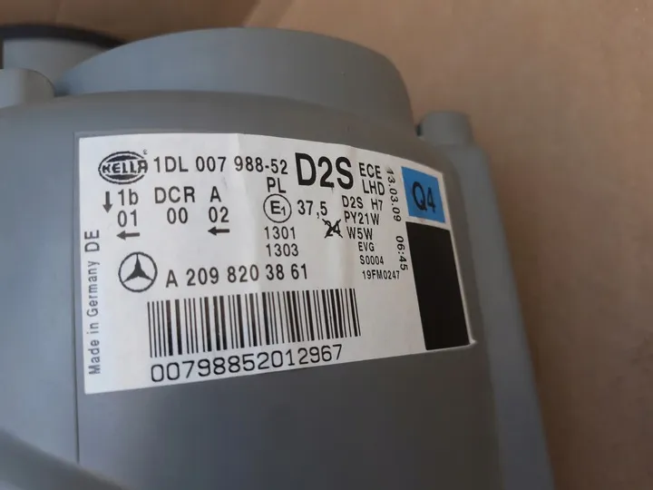 Sağ Far Mercedes CLK-Serisi W209 Kasa 2003-2009 A2098203861