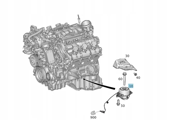 Sağ Motor Kulağı Mercedes ML-Serisi W166 Kasa 2014-2018 A1662400400