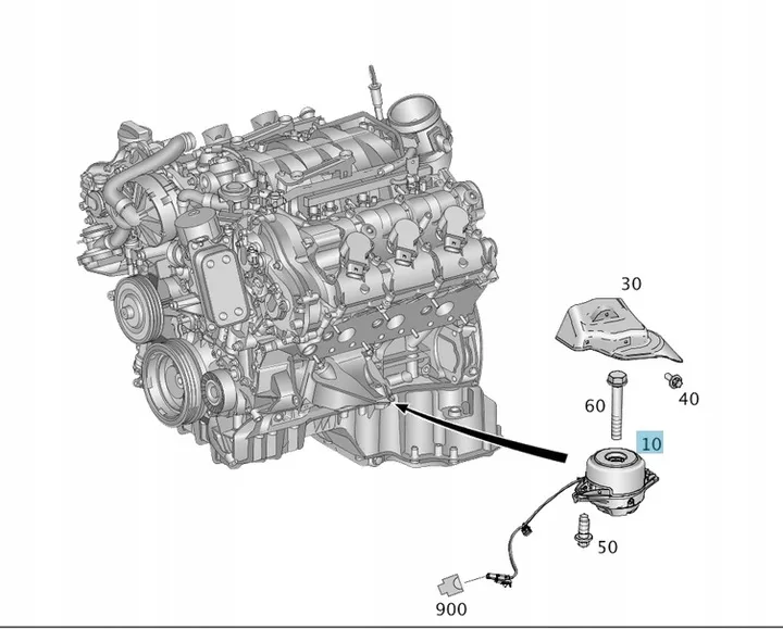 Sağ Motor Kulağı Mercedes ML-Serisi W166 Kasa 2014-2018 A1662400400