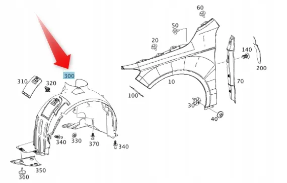 Sağ Ön Davlumbaz Mercedes CLA-A-B Serileri W117, W176, W246 Kasa 2013-2018 A2466900200