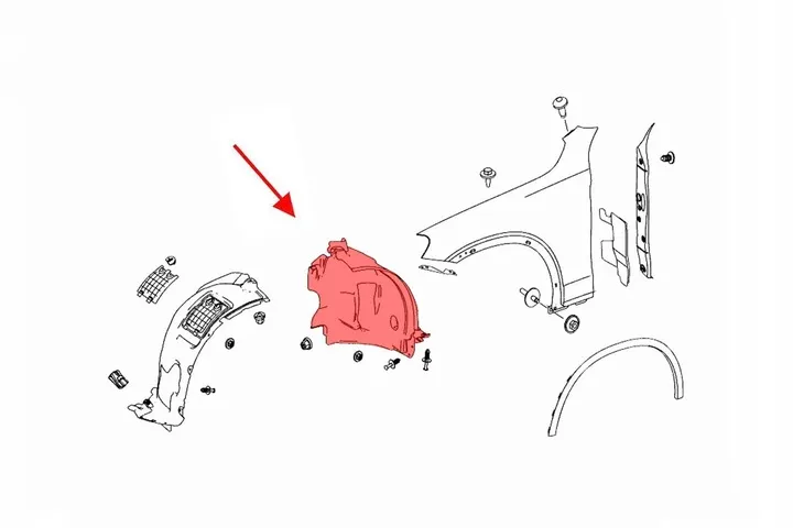 Sol Ön Davlumbaz Arka Eki Mercedes GLC-Serisi W253 Kasa 2015-2019 A2536910303